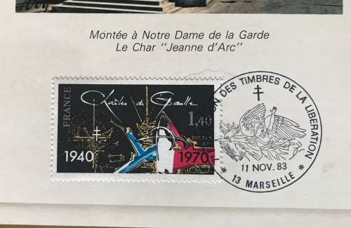 FRANCE Philatelic Souvenir 7th National Exhibition Stamps of the Liberation and 2nd world war 1983