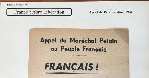 Marshal Petain Appeal to French People Newspaper Cutting June 6 1944 France Before Liberation