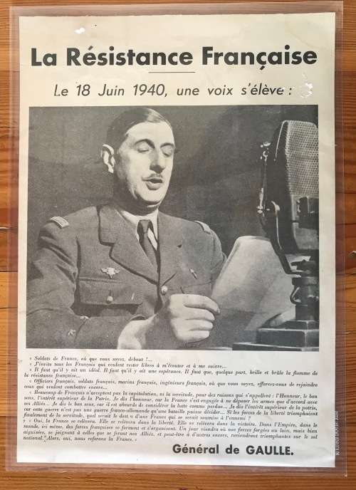 CHARLES DE GAULLE SPEECH LONDON JUNE 1940 THE APPEAL BBC BROADCAST FRENCH RESISTANCE RADIO WWII.