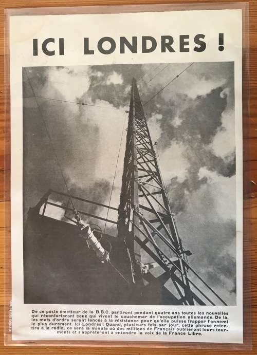 CHARLES DE GAULLE SPEECH LONDON JUNE 1940 THE APPEAL BBC BROADCAST FRENCH RESISTANCE RADIO WWII.