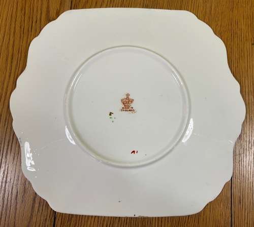 DORIC CHINA TEA TRIO`S x 6 CAKE PLATE SANDON PATTERN LONGTON ENGLAND 1926-35 Read notes.....