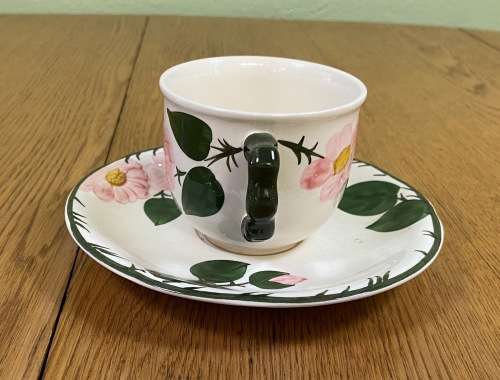 VILLEROY and BOCH=GERMANY=TEA CUP + SAUCER=WILD ROSE pattern=BEAUTIFUL!!!!=please read notes........