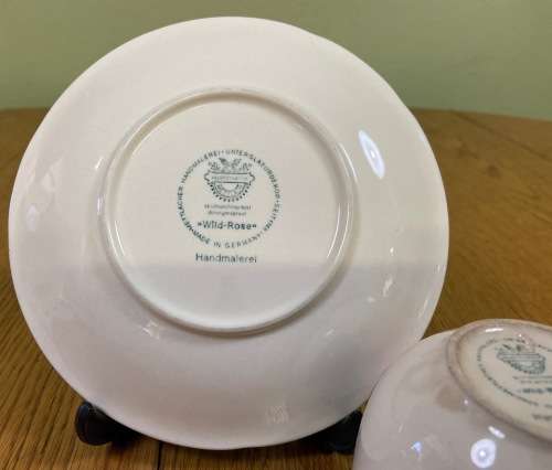 VILLEROY and BOCH=GERMANY=TEA CUP + SAUCER=WILD ROSE pattern=BEAUTIFUL!!!!=please read notes........