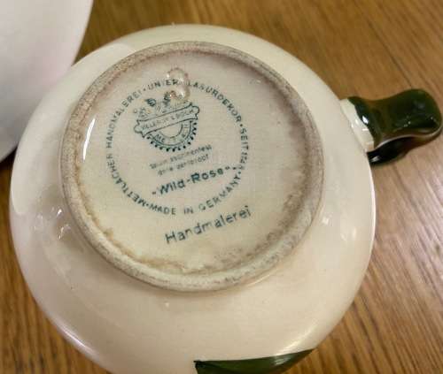 VILLEROY and BOCH=GERMANY=TEA CUP + SAUCER=WILD ROSE pattern=BEAUTIFUL!!!!=please read notes........