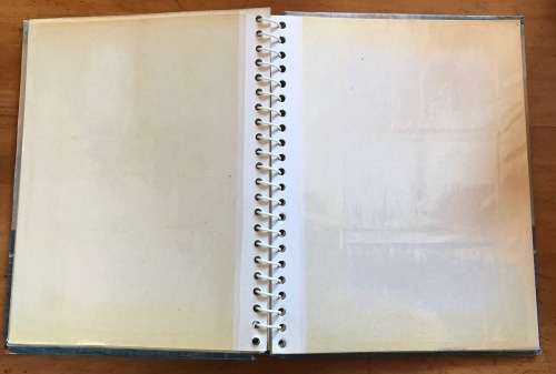 PHOTOGRAPH ALBUM VINTAGE CATAMARAN SAILING ON COVER 225mm x 280mm tall.