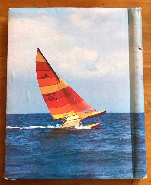 PHOTOGRAPH ALBUM VINTAGE CATAMARAN SAILING ON COVER 225mm x 280mm tall.
