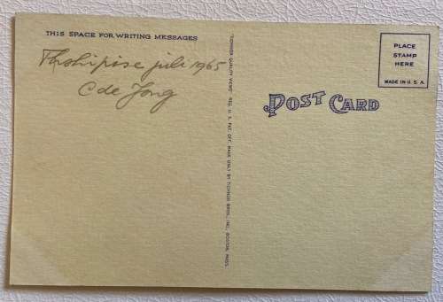 POSTCARD POST CARD TICHNOR QUALITY VIEWS USA AFRIKAANS HUMOROUS HORSE PLOUGHING CHICKENS FARM 1965.