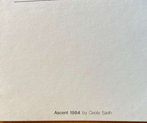 Postcard South African artist Cecily Sash 1984 `Ascent` born 1925 - 2019.