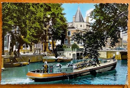 POSTCARDS x 4 POST CARDS AMSTERDAM NETHERLANDS BOATS TUGS BARGES 1959 1966 1980 1994 ROBINSON CRUSOE