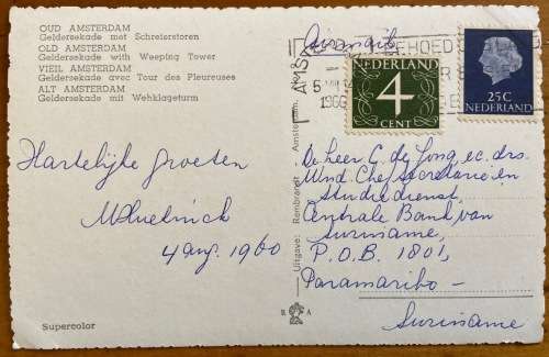 POSTCARDS x 4 POST CARDS AMSTERDAM NETHERLANDS BOATS TUGS BARGES 1959 1966 1980 1994 ROBINSON CRUSOE