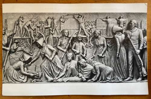 POSTCARDS x 12=SOUTH AFRICA=PRETORIA=VOORTREKKER MONUMENT=PANELS 1,2,5,7,11,12,13,16,19,20,21,25,26.