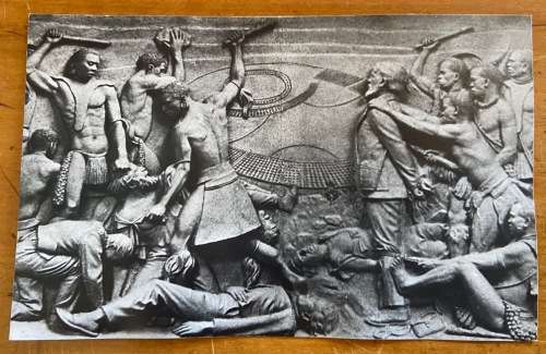 POSTCARDS x 12=SOUTH AFRICA=PRETORIA=VOORTREKKER MONUMENT=PANELS 1,2,5,7,11,12,13,16,19,20,21,25,26.