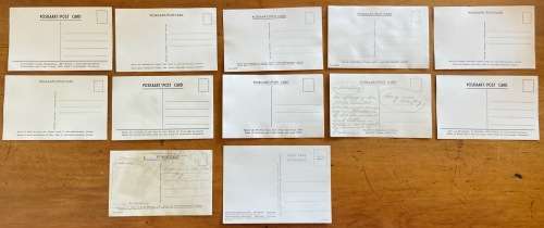 POSTCARDS x 12=SOUTH AFRICA=PRETORIA=VOORTREKKER MONUMENT=PANELS 1,2,5,7,11,12,13,16,19,20,21,25,26.