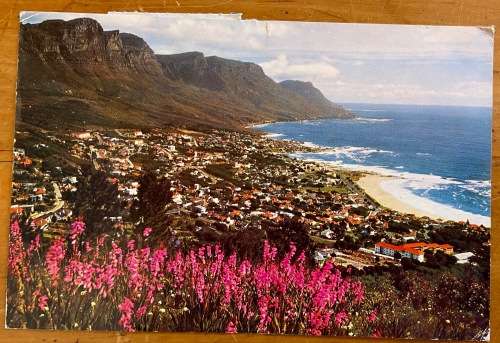 POSTCARDS x 6 SOUTH AFRICA CAPE TOWN CAMPS BAY PENINSULA CAPE POINT KALK BAY HARBOUR CRUISE SHIPS.