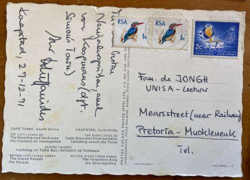 POSTCARDS x 6 SOUTH AFRICA CAPE TOWN CAMPS BAY PENINSULA CAPE POINT KALK BAY HARBOUR CRUISE SHIPS.