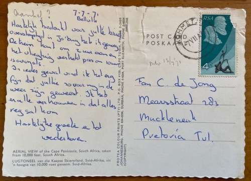 POSTCARDS x 6 SOUTH AFRICA CAPE TOWN CAMPS BAY PENINSULA CAPE POINT KALK BAY HARBOUR CRUISE SHIPS.