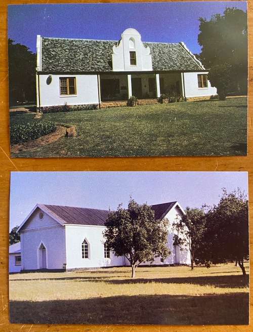 POSTCARDS x 4=SOUTH AFRICA=NYLSTROOM (MODIMOLLE)=DUTCH REFORMED CHURCH=EUGENE MARAIS=JG STRIJDOM.