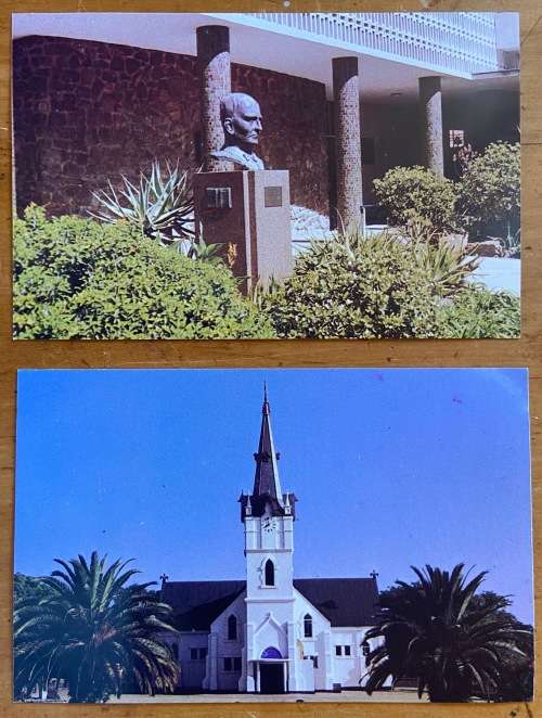 POSTCARDS x 4=SOUTH AFRICA=NYLSTROOM (MODIMOLLE)=DUTCH REFORMED CHURCH=EUGENE MARAIS=JG STRIJDOM.