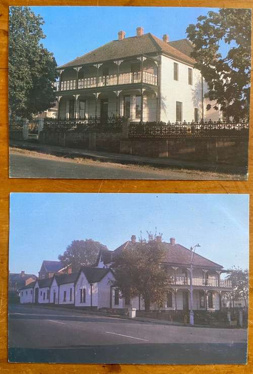 POSTCARDS x 2 SOUTH AFRICA NATAL PIETERMARITZBURG MACRORIE HOUSE VICTORIAN COLONIAL 1857 BUILDINGS