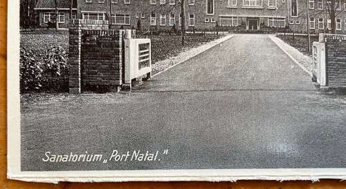 POSTCARD?? NETHERLANDS PORT NATAL SANATORIUM ASSEN CARD POSTED IN RSA 1970 PRETORIA CUT-OUT CARD??