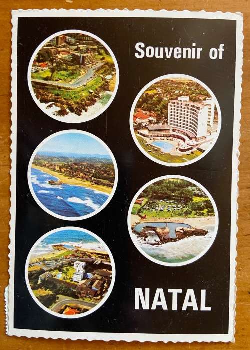 POSTCARD RSA NATAL THE TUGELA GORGE ROYAL NATAL NATIONAL PARK POSTED from DURBAN FLOWER UNISA.