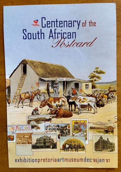 SOUTH AFRICAN POSTCARD EXHIBITION PRETORIA ART MUSEUM DEC 1996 to JAN 1997 POST OFFICE CATTLE COWS.