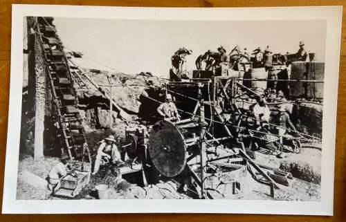 POSTCARDS x 4 PHOTOGRAPHS BLACK + WHITE KIMBERLEY MINE MUSEUM E7,9,12,201874/5 CLAIMS STEAM WASHING