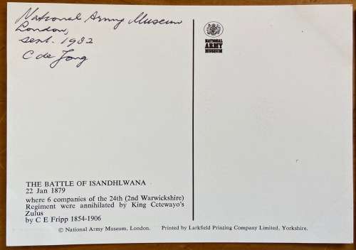 POSTCARDS x 3 NATIONAL ARMY REGIMENTAL MUSEUM LONDON BATTLE RORKES DRIFT ISANDHLWANA HORSE ARTILLERY