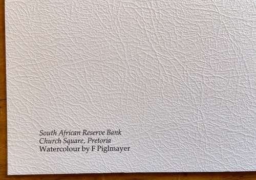 CHRISTMAS + NEW YEAR GREETING CARD SOUTH AFRICAN RESERVE BANK SIGNED DIVISIONAL HEAD JOHANN MEIRING.