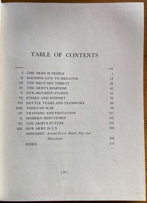 THE MODERN UNITED STATES ARMY LT. COL. KLEINMAN HOROWITZ 1st EDITION 1964 GROUND COMBAT SOLDIERS.
