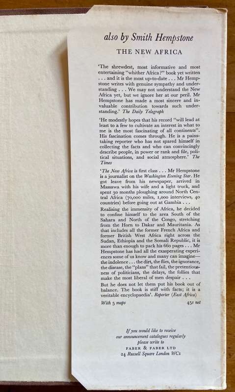 KATANGA REPORT=SMITH HEMPSTONE=1962=1st ED.=ELISABETHVILLE=CONGO=CHICAGO DAILY NEWS CORRESPONDENT.