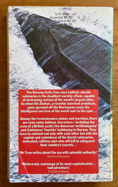 THE ZHUKOV BRIEFING ANTONY TREW 1975 FONTANA BOOKS SUBMARINE WORLD WAR 2 NOVEL RUSSIA.
