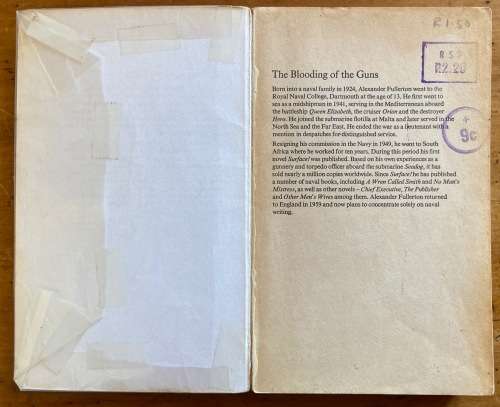 THE BLOODING OF THE GUNS ALEXANDER FULLERTON PAN BOOKS 1977 Nicholas Everard Naval Thriller WAR SHIP
