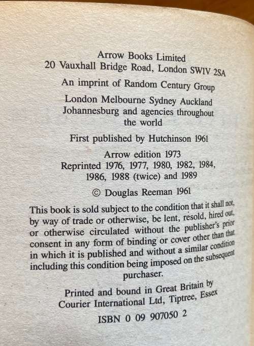 DIVE IN THE SUN DOUGLAS REEMAN ARROW BOOKS 1989 SUBMARINE ITALY GERMANY ALLIES WW2 WORLD WAR II.