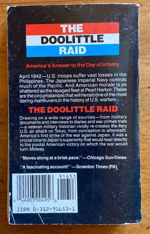 THE DOOLITTLE RAID DUANE SCHULTZ 1989 St. MARTINS PRESS AMERICAS 1st STRIKE AGAINST JAPAN AIRCRAFT.