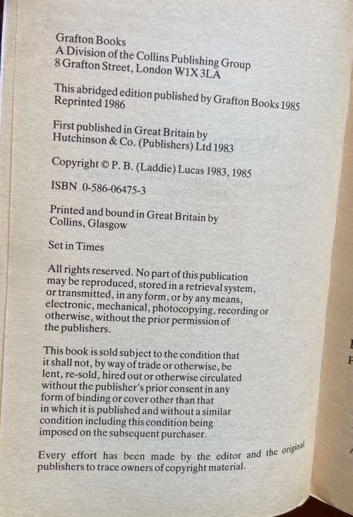 WINGS OF WAR EDITED by LADDIE LUCAS GRAFTON BOOKS 1986 AIRMAN of all NATIONS TELL THEIR STORIES WW2