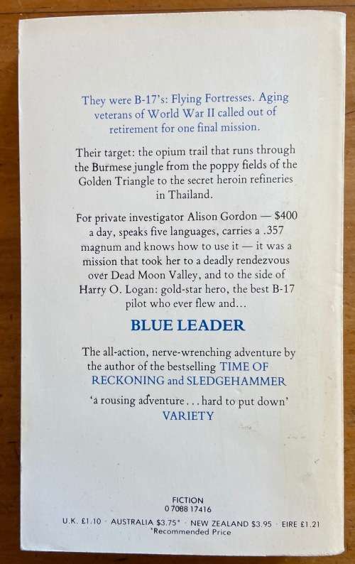 BLUE LEADER WALTER WAGE NOVEL 1980 FUTURA BOOKS B17 WW2 FLYING FORTRESS WWII.
