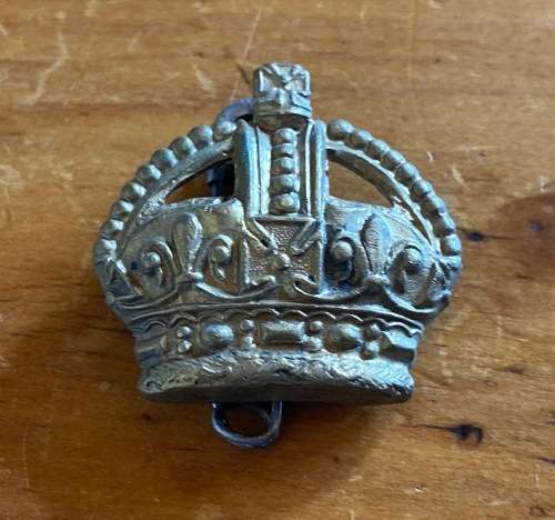 Warrant Officer Brass Crown Badge British Army Brass Crown Rank Badge UNITED KINGDOM GREAT BRITAIN.