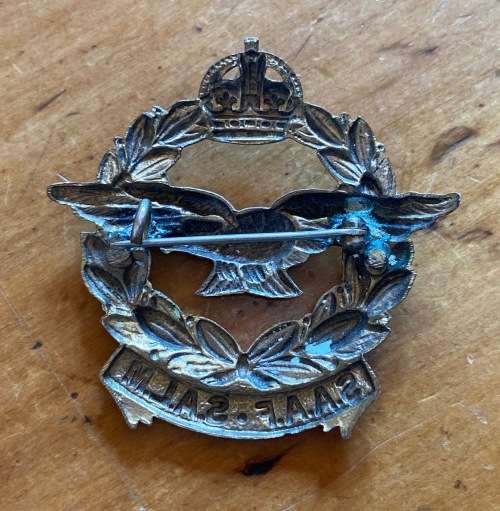 SOUTH AFRICAN AIR FORCE BADGE SUID AFRIKAANSE LUGMAG SAAF SALM BRASS 45mm x 45mm PIN INTACT.