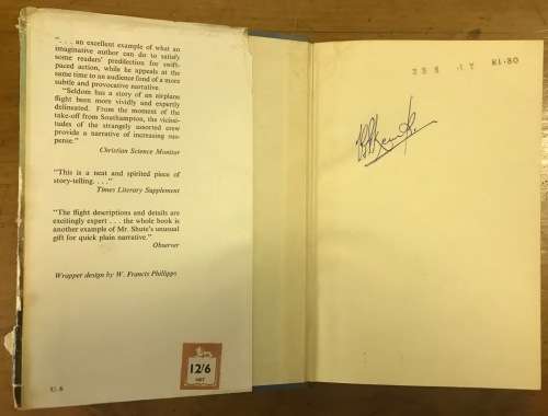 AN OLD CAPTIVITY NEVIL SHUTE 1959 FICTION NOVEL AIRPLANE FLIGHT SOUTHAMPTON.