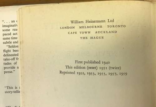 AN OLD CAPTIVITY NEVIL SHUTE 1959 FICTION NOVEL AIRPLANE FLIGHT SOUTHAMPTON.