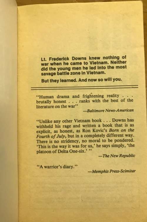 THE KILLING ZONE FREDERICK DOWNS VIETNAM PLATOON DELTA ONE-SIX THE WAY IT REALLY WAS INFANTRY.