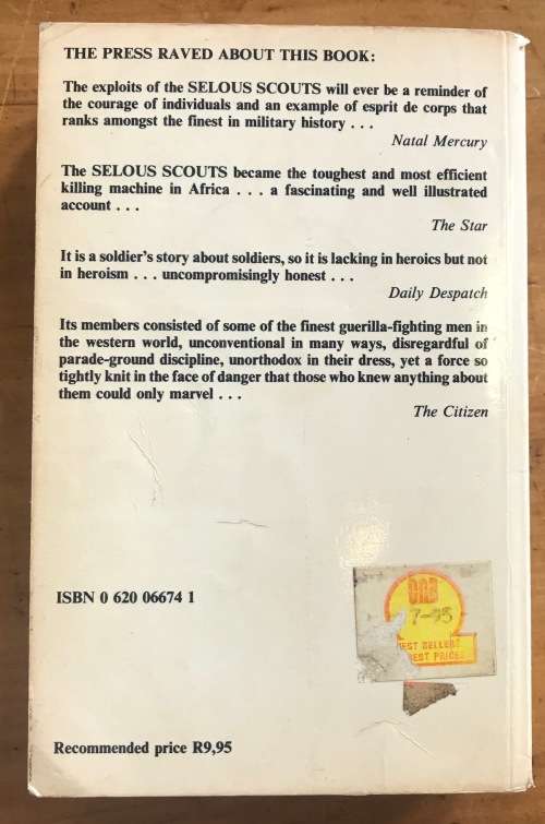 SELOUS SCOUTS=TOP SECRET WAR=Lt. Col. RON REID DALY=PETER STIFF=GALAGO=1983=RHODESIA=Read notes....