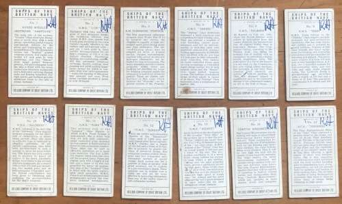 SHIPS OF THE BRITISH NAVY CARDS x 12 KELLOGG COMPANY GREAT BRITAIN DESTROYER SUBMARINE HELICOPTER