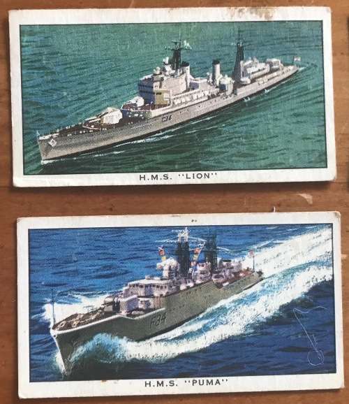 SHIPS OF THE BRITISH NAVY CARDS x 12 KELLOGG COMPANY GREAT BRITAIN DESTROYER SUBMARINE HELICOPTER