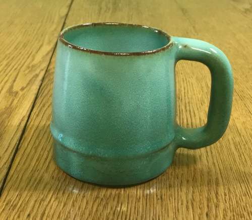 LINNWARE MUG TURQUOISE BLUE / GREEN stunning!!!! Please read description......