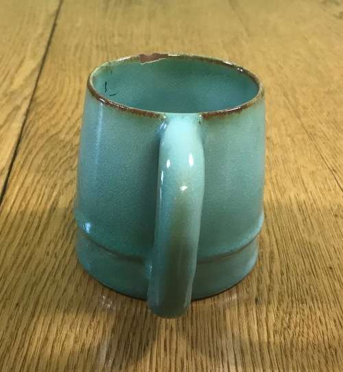 LINNWARE MUG TURQUOISE BLUE / GREEN stunning!!!! Please read description......