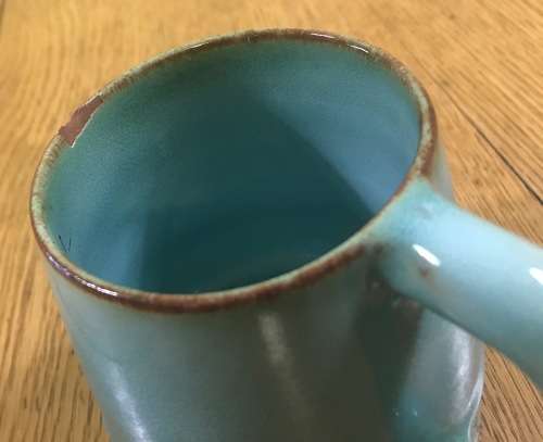LINNWARE MUG TURQUOISE BLUE / GREEN stunning!!!! Please read description......