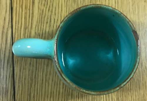 LINNWARE MUG TURQUOISE BLUE / GREEN stunning!!!! Please read description......