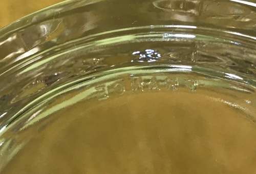 ICE BUCKET PRESSED GLASS MADE IN FRANCE FRENCH with HANDLES NICE PATTERN!!!
